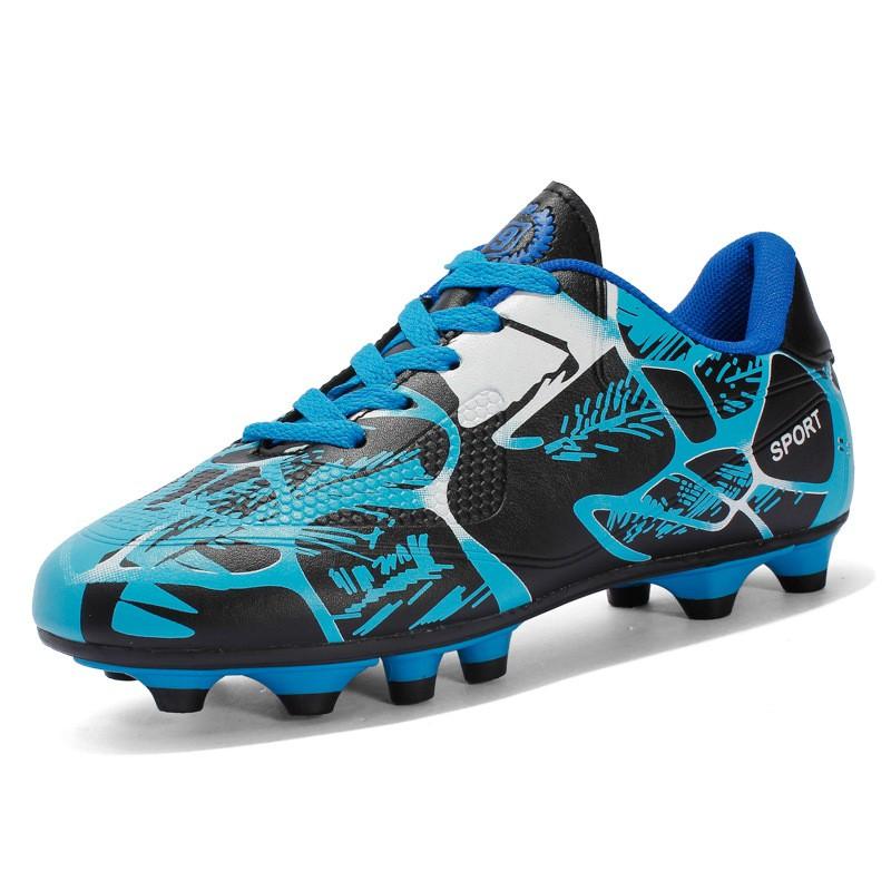 Mens Womens Soccer Cleats Artificial Turf Outdoor Football Shoes With Studs Anti-Slip Rubber Sole Breathable Mesh Lining