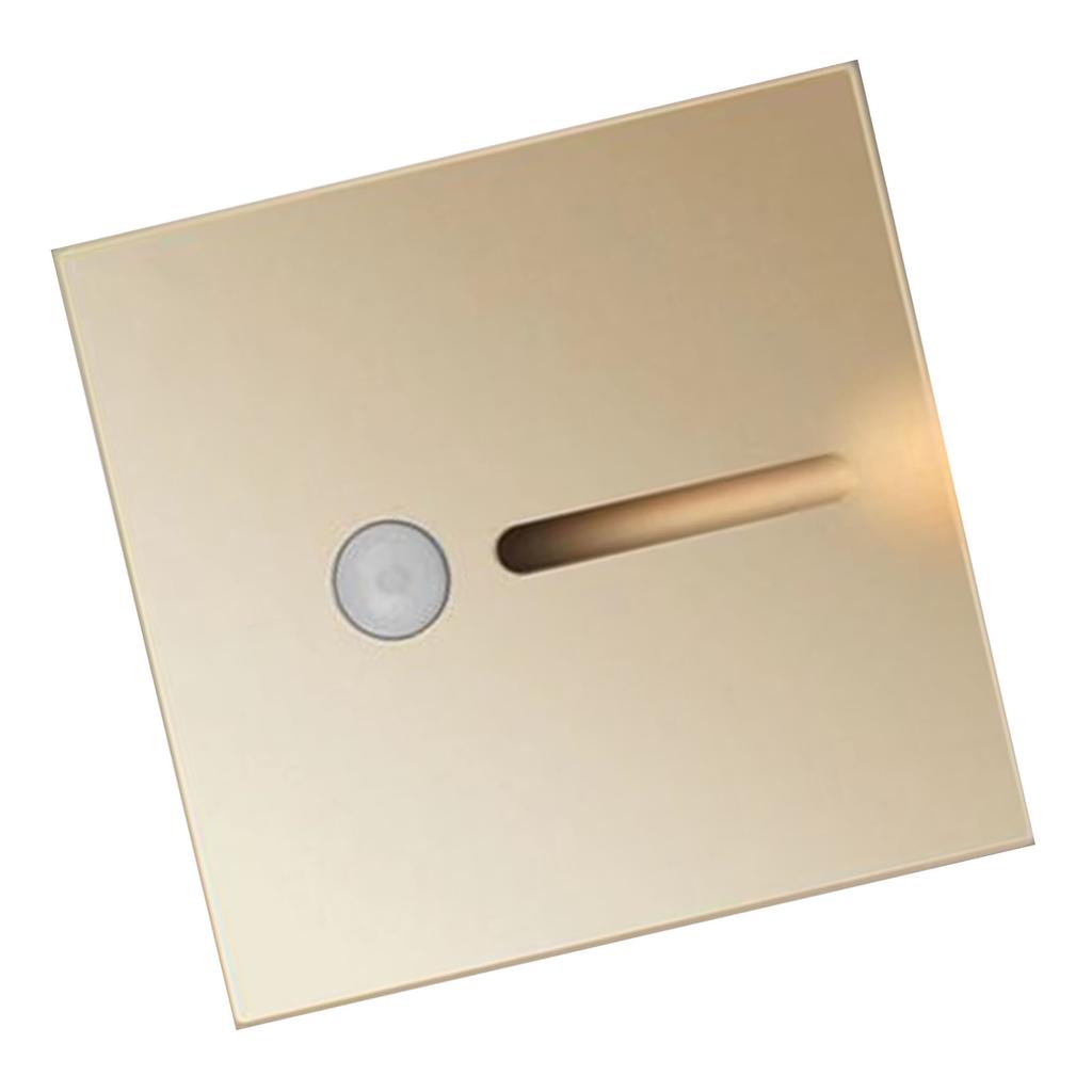 LED Motion Sensor Night Light ABS Small LED Induction Lamp for Bedside Corridor Hallway Gold