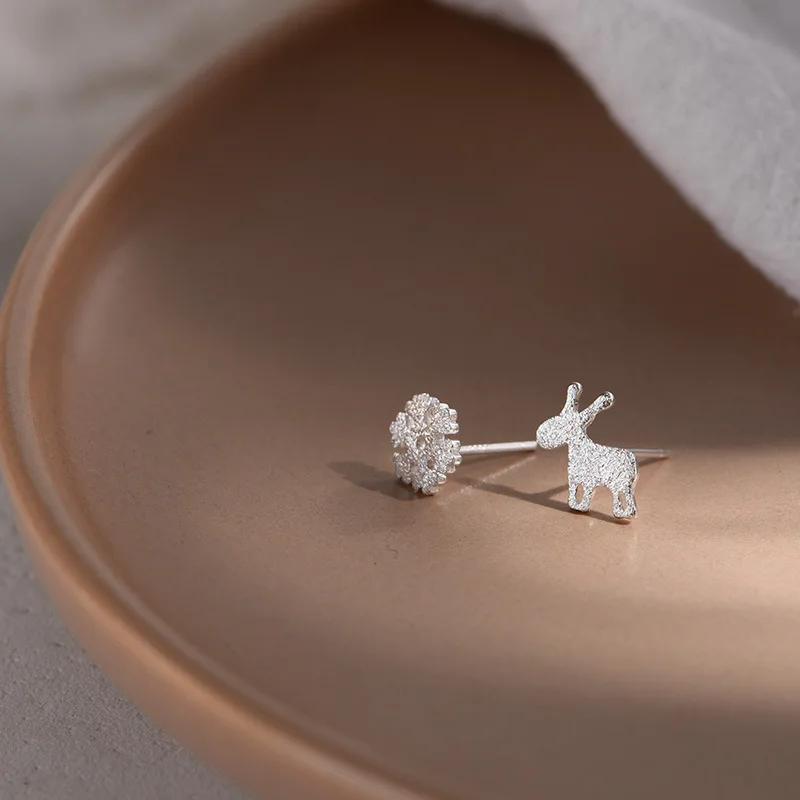 56 Types 925 Silver Zircon Puzzle Star Animal Geometric Stud Earrings for Women Fine Jewelry Minimalist Accessories