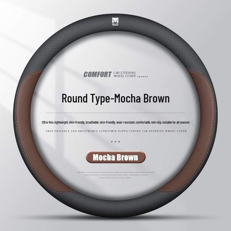 Universal Ultra-Thin Leather Steering Wheel Cover for Tank 300-800 Models