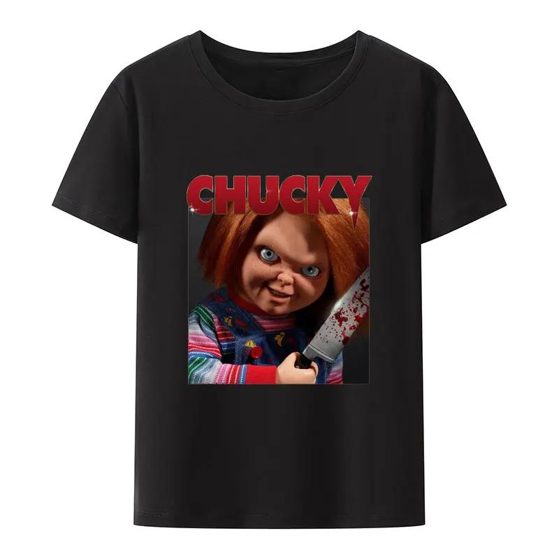Child's Play Chuck Women's Top T-shirt Doll Murder Vintage T-shirt Harajuku Round Neck T-shirt Pure Unique Top