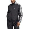 adidas Originals Trefoil Logo Print Striped Long Sleeve Stand Collar Jacket Women Jacket Black IB7443