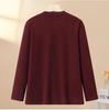 Plus Size Velvet Winter Top - Stylish New Arrival for Middle-Aged Women