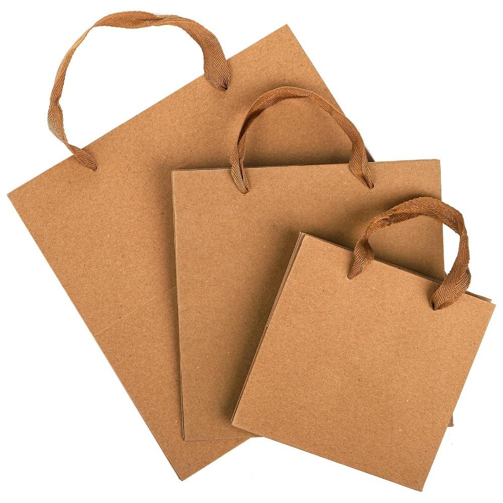 8pcs Square Gift Bags with Handles 3 Sizes Gift Wrap and Shopping Bags Large Retail Business Packaging Bags Bouquet Flower Tote Bag Gift Shopping Bags