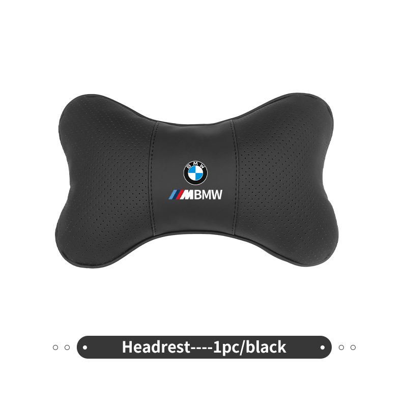 AWQ6 Leather Car Seat Headrest Lumbar Support Interior Accessories For BMW E87 E70 E91 E30 G20 E92 E93 E60 E46 E90 G30 E53 X1