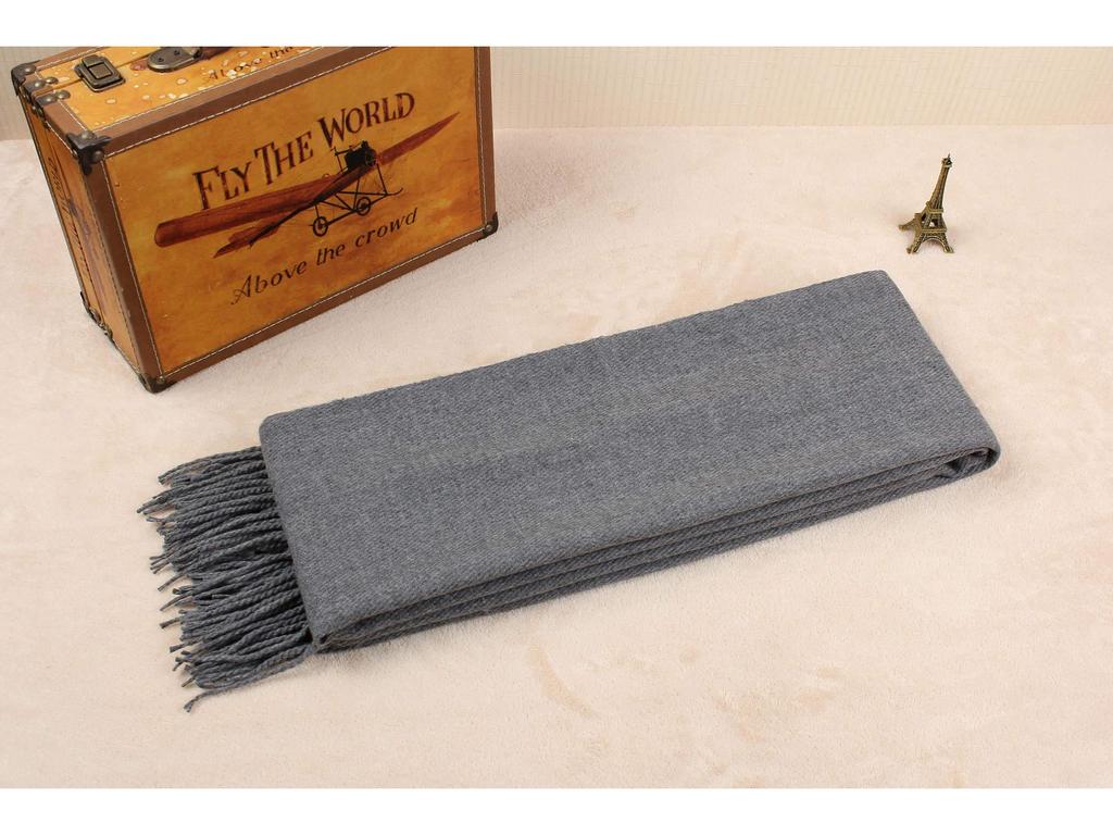Plus Size Ethnic Style Retro Chinese Red Scarf - Imitation Cashmere Shawl, Solid Color, Autumn/Winter Gift
