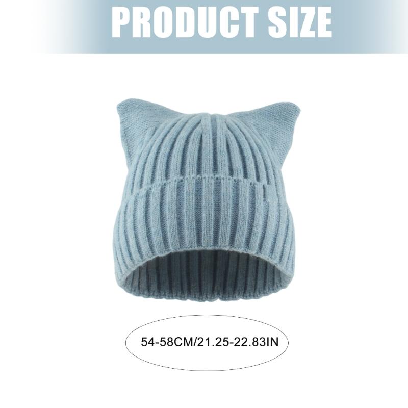 Oversized Knit Hat with Ear Lovely Colorful Skiing Hat Pullover Ear Cartoon Photo Props Outdoor Head Wrap for Halloween