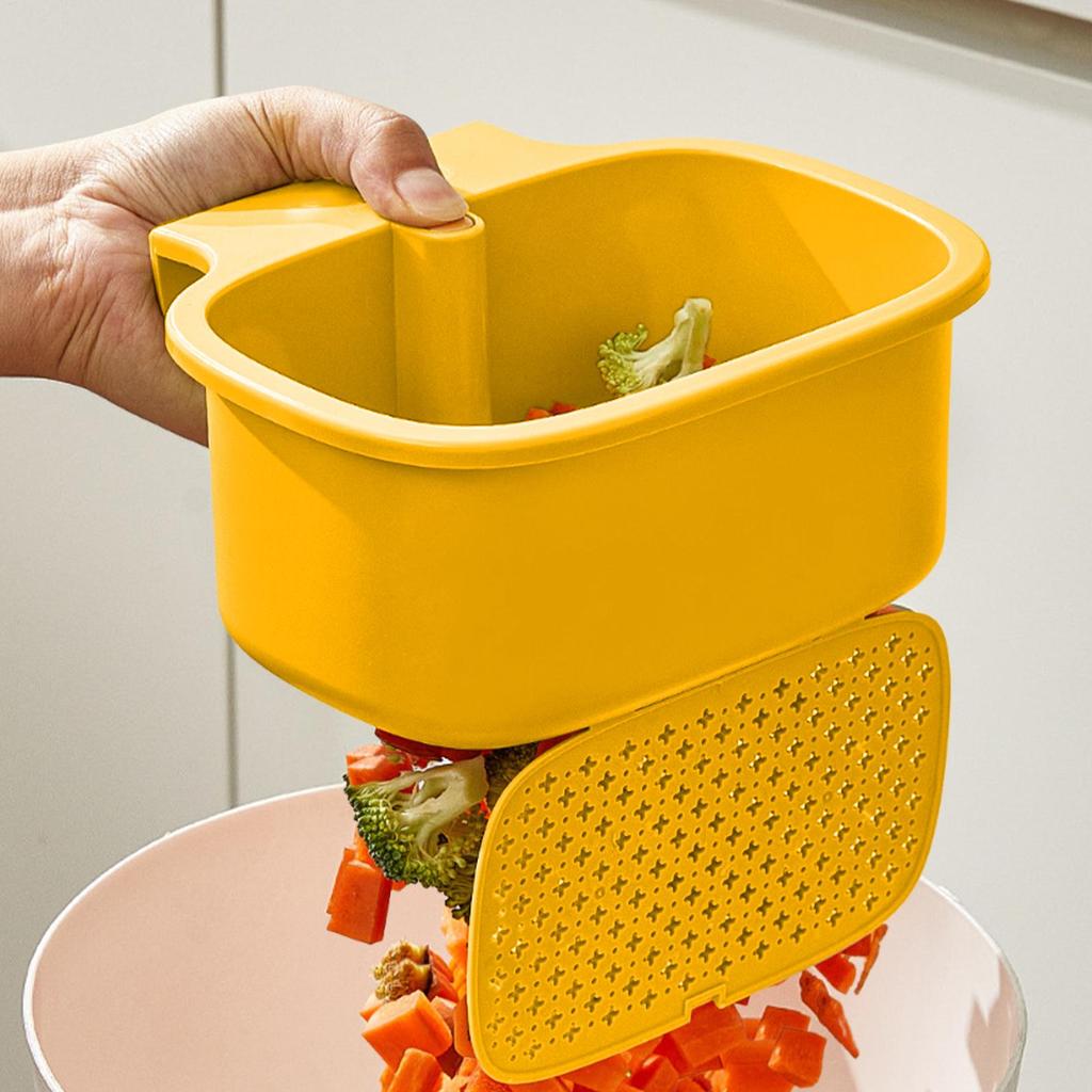 Sink Drain Strainer Basket Retractable Sink Draining Rack Multi-purpose Faucet Storage Holder Vegetable Drain Shelf for Fruit