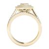 2PCS Heart Shape Rhinestones Rings for Women Girls Stackable Ring Wedding Jewelry Handmade Finger Accessories