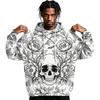 Men's Halloween Print Pullover Hoodie Long Sleeve Sweatshirt