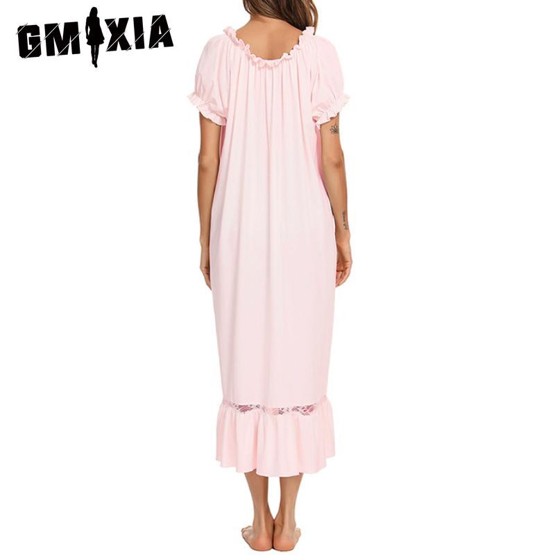 GMXIA Pajamas Cute Short Sleeve Nightgown Comfortable Homewear Casual Loungewear
