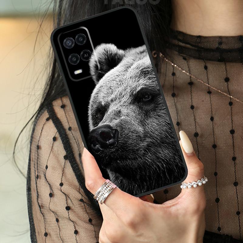 Cute Grizzly Bear Case For Oppo A5 Pro A15 A17 A57 A77 A18 A38 A58 A78 A98 A94 A74 A54 A40 A60 A80 A96 A76 A16