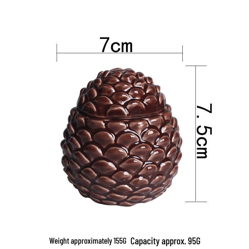 Christmas Pine Cone Scented Ceramic Candle Jar - Creative Indoor Fragrance Ornament