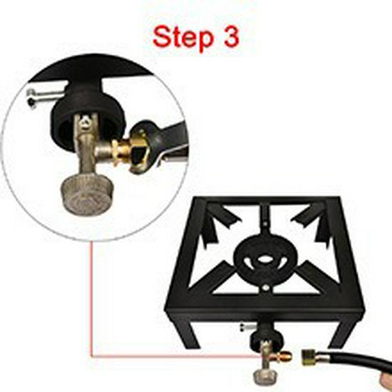High-Power Cast Iron Propane Gas Stove with Stand for Outdoor Patio Cooking