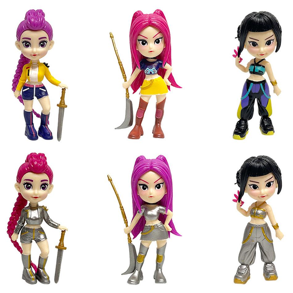 Kpop Devil Hunter Anime Figures PVC Model Table Cute Girl Action Figures Toys for Gift Collect Figure Doll Kids Christmas Gifts