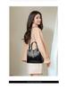 Women's Large Capacity Bright Leather Handbag - 2025 Autumn/Winter Stone Pattern Shoulder Bag