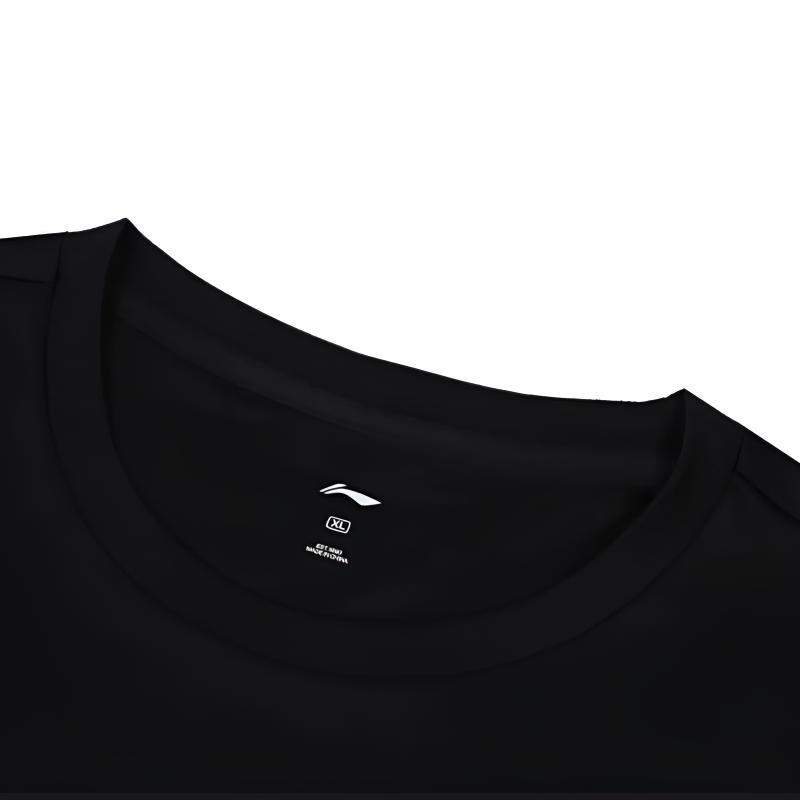 Li Ning Logo Print Simple Fashion Breathable Comfortable Versatile Round Neck Pullover Short Sleeve T-Shirt Casual Sports Set YTSU141-2+YKSV147-2