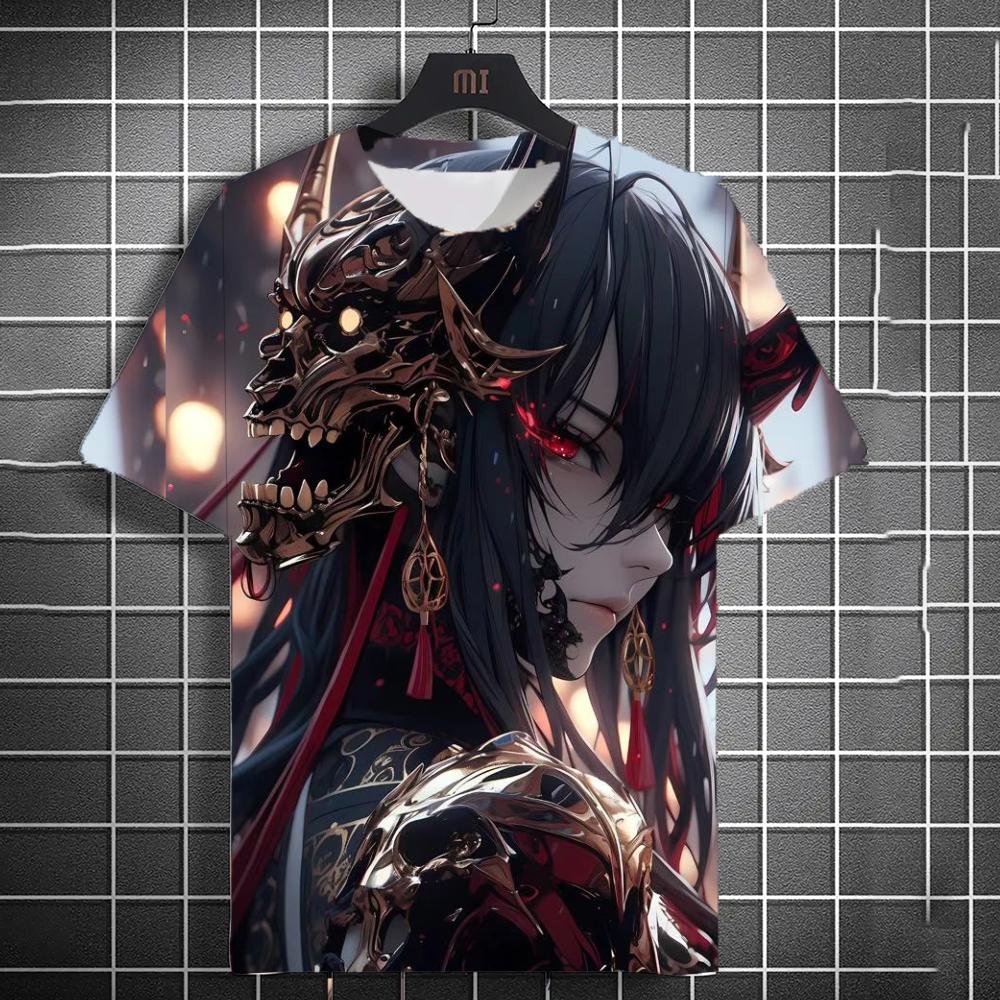 

Футболка с 3D-принтом Ghost Face Girl, мужская футболка с круглым вырезом и коротким рукавом, повседневный топ 6XL