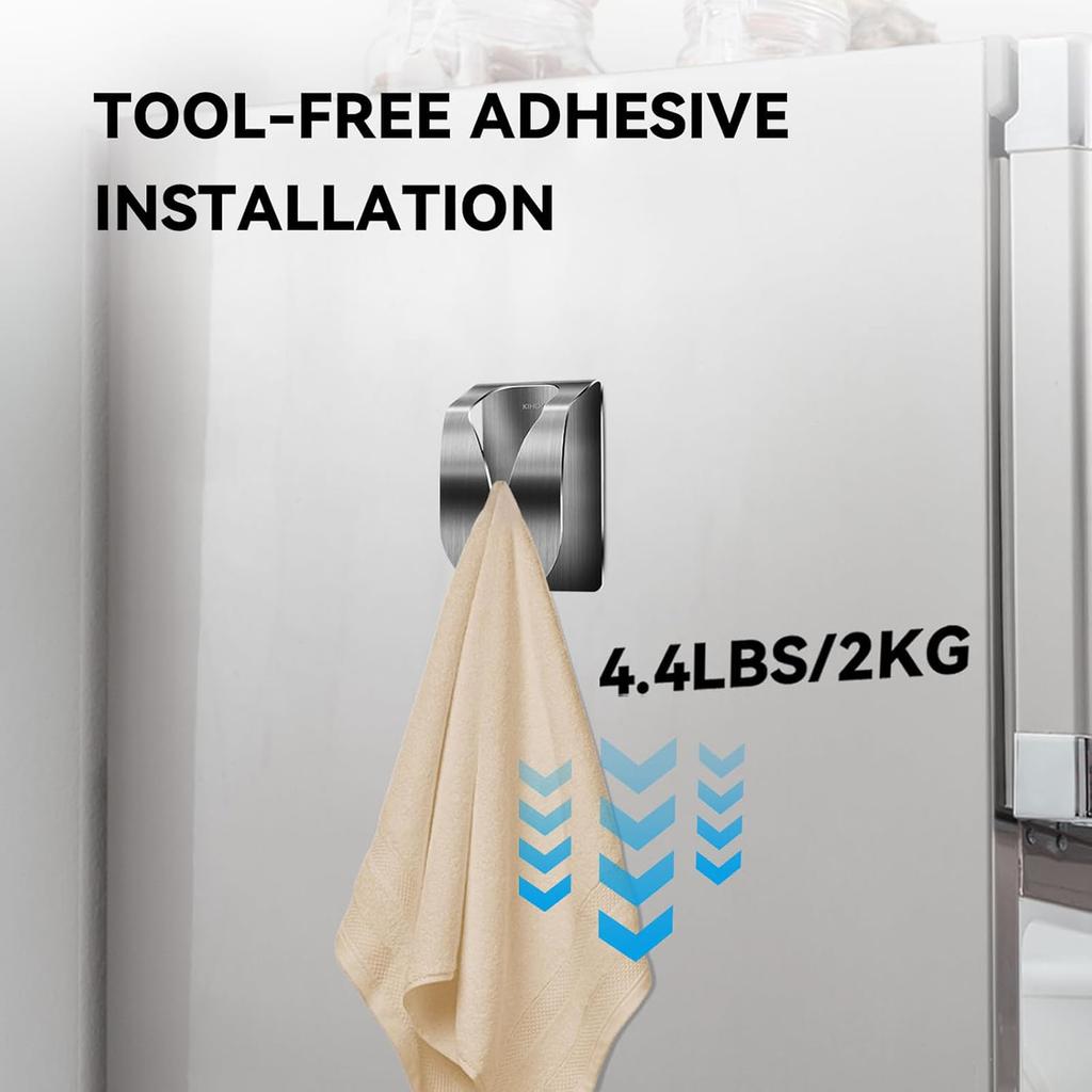 5pack Strong Grip Towel Hook Reusables Towel Holder Wall Mount Towel Rack For Kitchen Bathroom Home Accessories