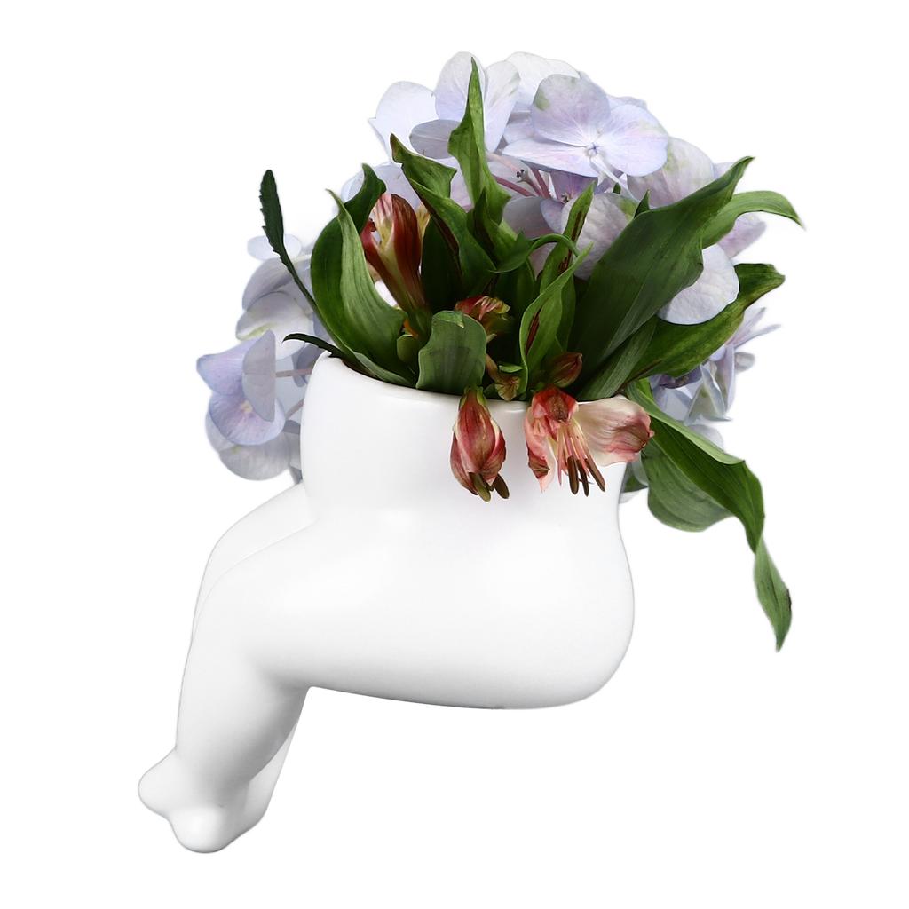 Fat Legs Body Shaped Vase Ceramic Body Vase for Modern Home Decor Living Room Desktop Dining Table