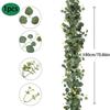 Greenery Garland Silk Artificial Spring Vines Eucalyptus Garland Handcrafted Artificial Eucalyptus Leaves For Wedding Home Decor