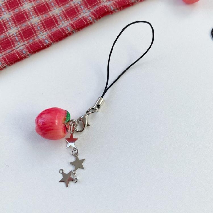 Lightweight Star Apples Keychain Stylish Backpack Phone Charm Fashion Accessories for Backpacks Or Wallets