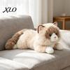 Stress Relief Hugging Pillow Lifelike Ragdoll Cat Plush Toy, Realistic Stuffed Animal for Sleeping, Soft Cuddly Kitten 45cm Fluffy Pillow, Comfort