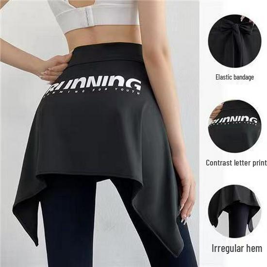 Women s Sports Quick-Dry Lace-Up Skirt - Hip-Hugging Yoga & Running Cover-Up One Size