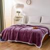 Soft Fleece Blanket Bed Sofa - Thick Warm Solid Color Plush Throw With Neat Edge Binding