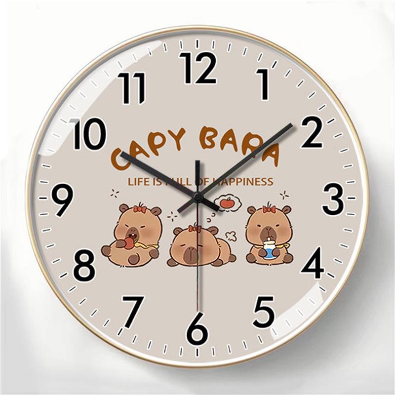 Capybara-Themed Silent Wall Clock for Home and Children's Study