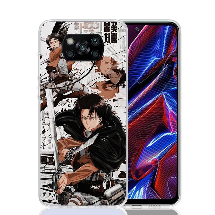Attack Manga Case Phone Cover for Xiaomi Poco X3 Nfc X5 X6 X7 X4 Gt F7 Ultra F6 F5 Pro F4 F3 M5S M5 M4 M3 5G Trend Fundas Poco X