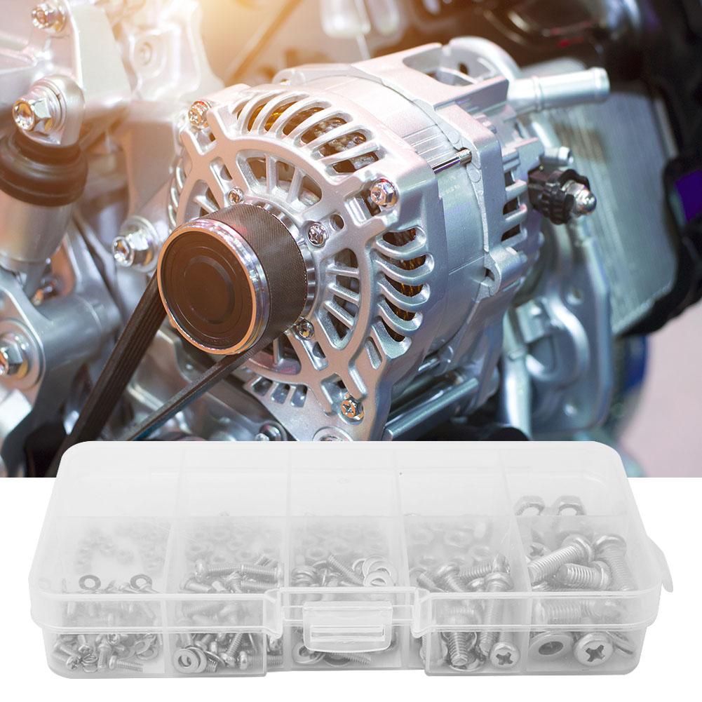 240 Pcs Cross Bolt Nut Gasket Set M2 M2.5 M3 M4 M5 Stainless Steel Fastening Tool Set
