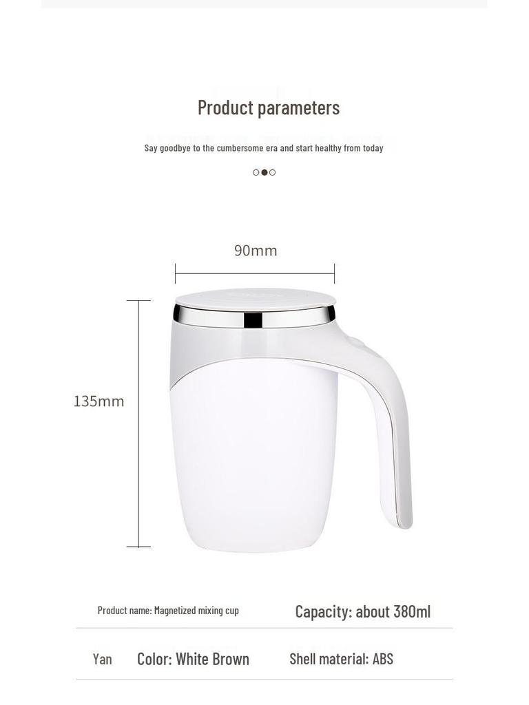 Automatic Electric Stirring Mug: Stainless Steel, Magnetic Rotation, Rechargeable for Coffee & Soy Milk