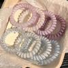 Hair Tie Stretch Sweet Elastic Hair Tie Hair Rope Multicolor Telephone Wire  Women