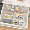25 PCS Clear Plastic Drawer Organizer Set, 4 Sizes Desk Drawer Storage Bins for Makeup, Jewelry, Gadgets for Kitchen, Bedroom, Bathroom, Office