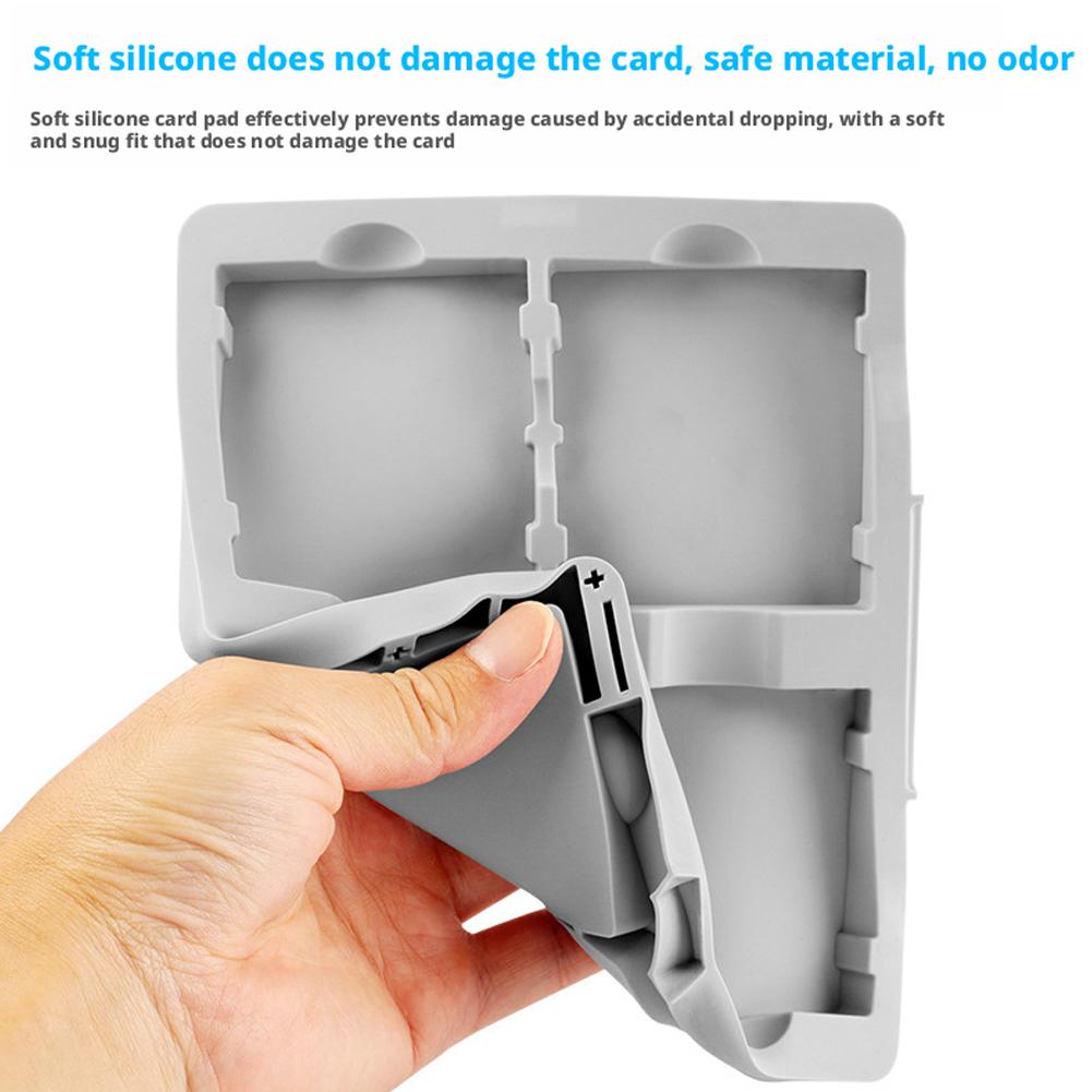 Compact Game Holder Box For 8 GBC GB GameBoy Games Premium Silicone Slots Magnetic Closure Portable Travel Protector Case For Ga