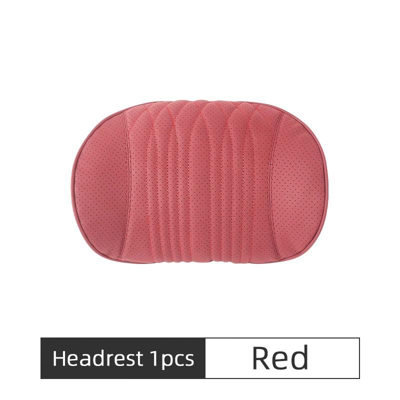 

Car Headrest Neck Pillow Seat Lumbar Waist Support Backrest Cushion For Mercedes Benz C E Class W205 W206 W212 W213 W214 W221 Red-Headrest