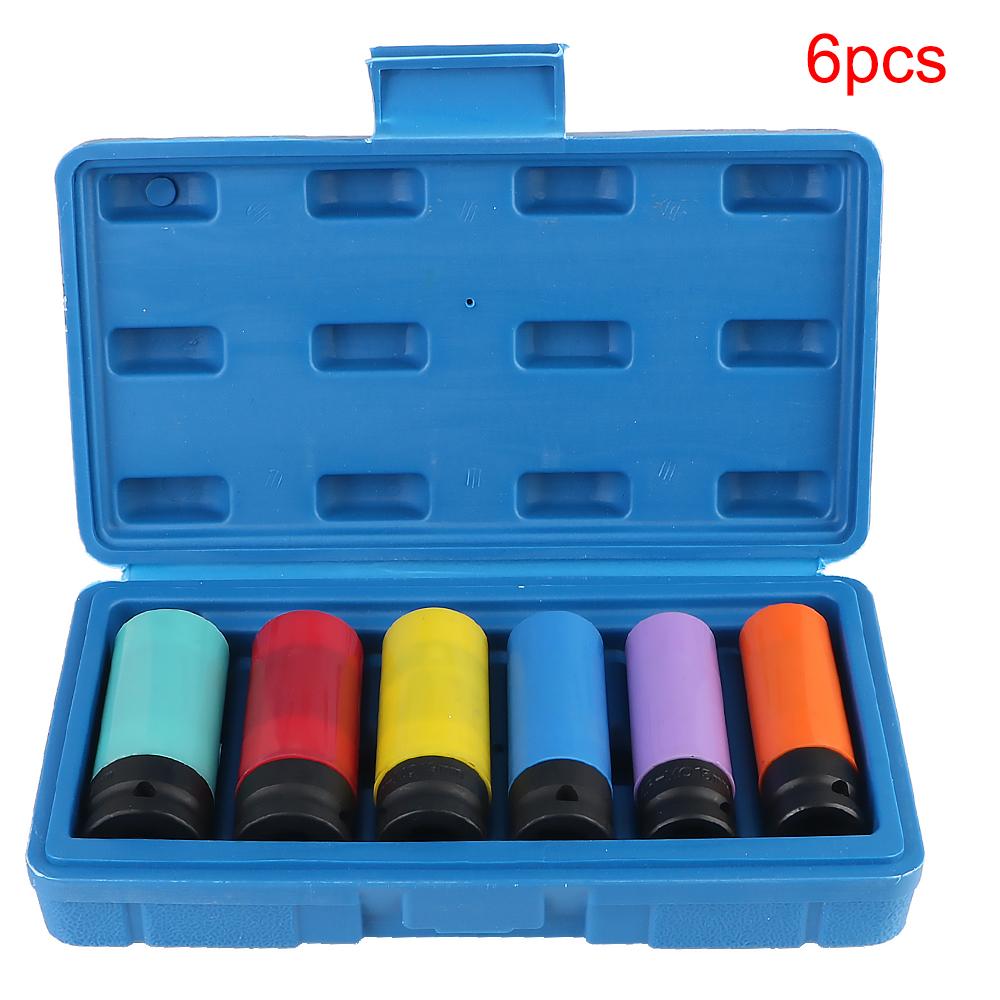 6-Punkt 1/2 Zoll Antrieb Radmutter Nuss Radnuss Satz Schlagschrauber Radschutz Schlagnuss Satz CR-MO Stahl