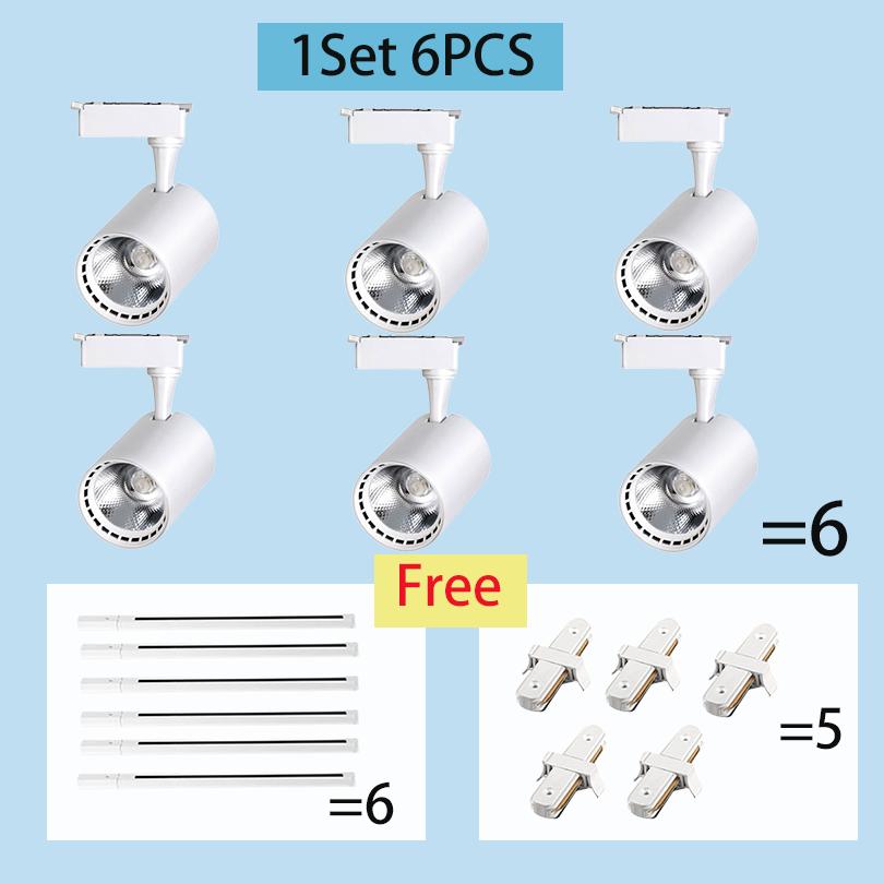 Set Led Track Light Fixture COB Track Lighting Wall Lamp Rail 220V Spot Lights Led track rail Spotlight Clothing Store Shop Home