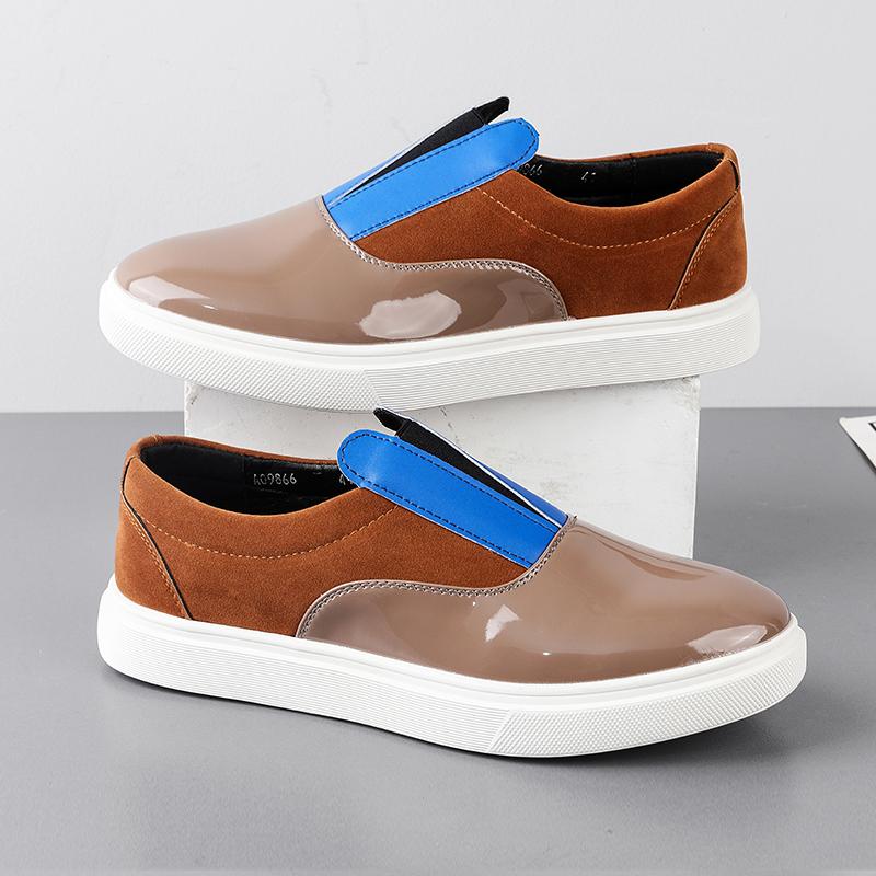 Fashion Autumn And Winter Fashionable Men's Leather Casual Loafers Outdoor Lightweight Shoe Comfortable Soft-Soled Durable Driving Shoes