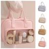 Large Capacity Makeup Bag PVC Toiletry Bag Simple Handheld Cosmetic Case  Girls