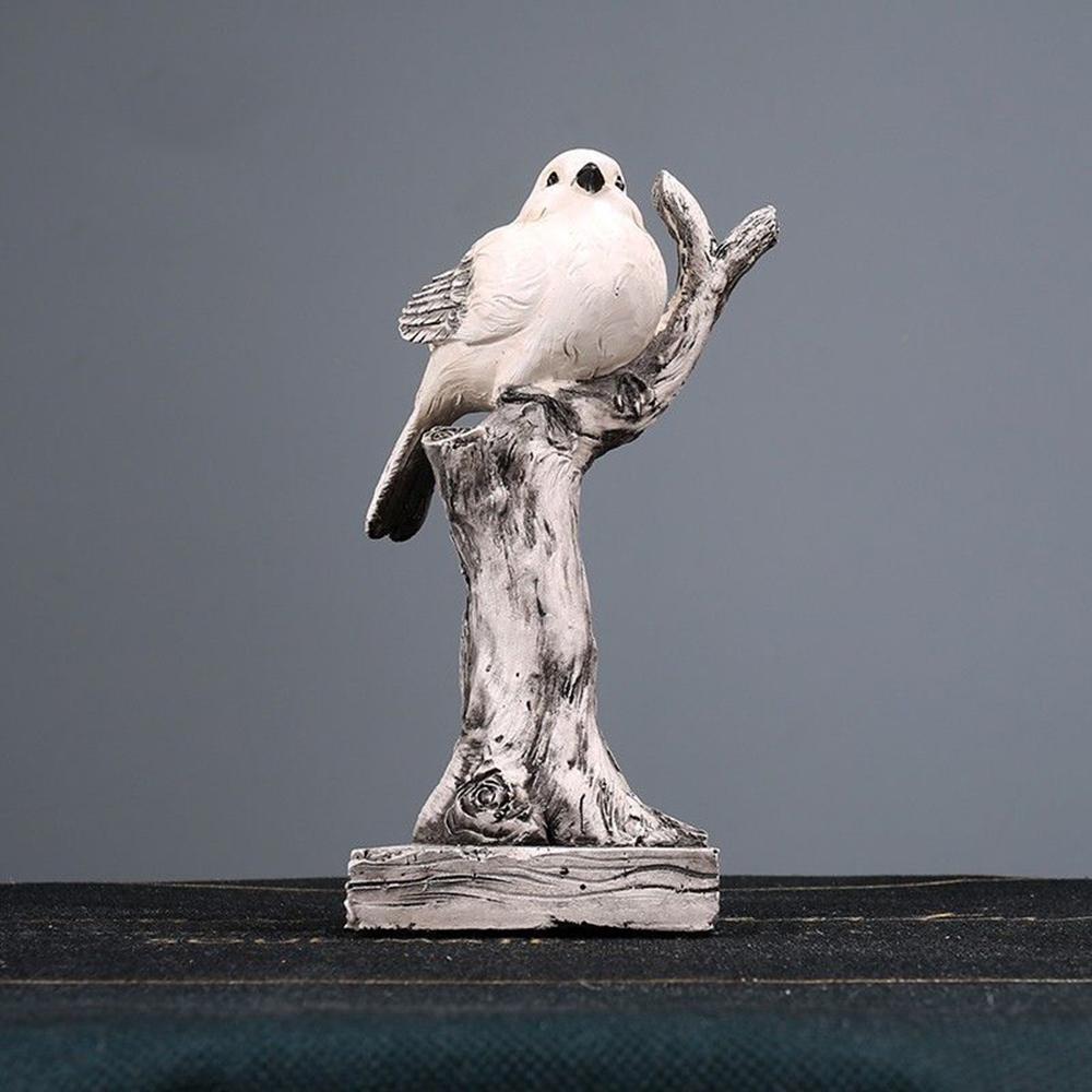 

Милая смоляная птица, элегантные украшения для комнаты, аксессуары для стола, имитация ветки, фигурки птиц для современного домашнего декора