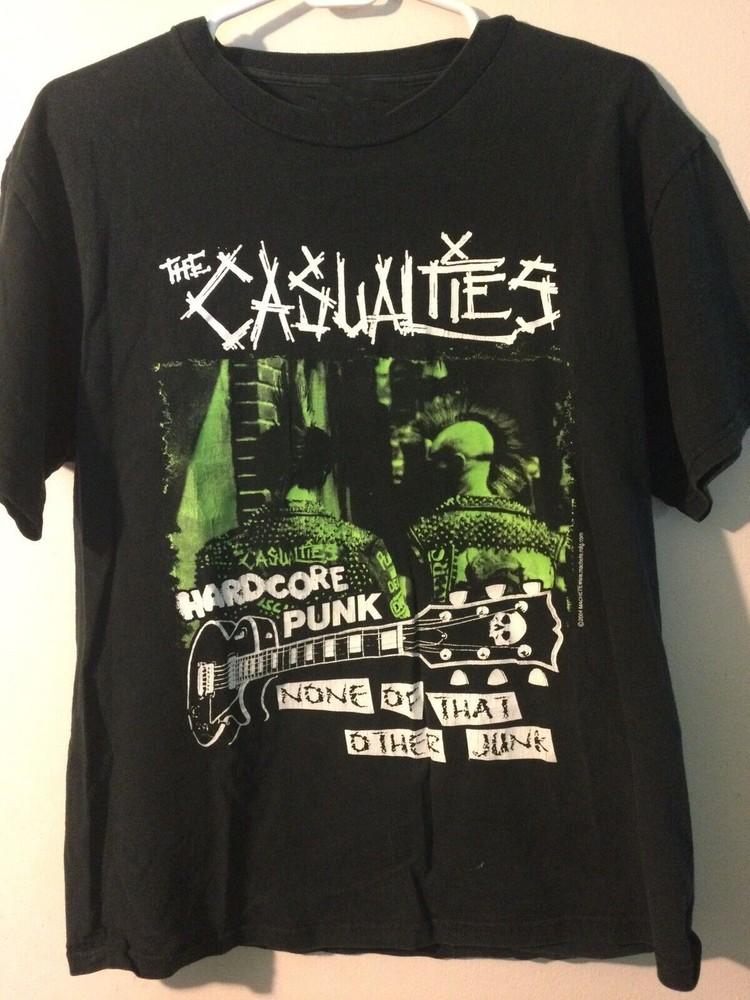 Vtg THE CASUALTIES Band Concert Tour Cotton Black Shirt Unisex S-5XL TR693 Unisex T-Shirt M