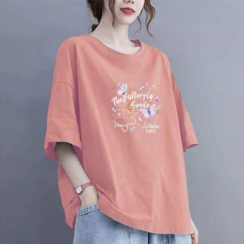 2025 Summer New Short-sleeved Women's Cotton Casual Breathable T-shirt