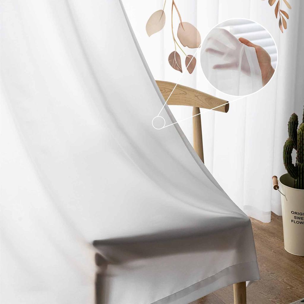 Herbst Aquarell Blätter Retro Transparente Vorhänge für Kinderzimmer Wohnzimmer Voile Fenster Vorhänge Tüll Vorhänge