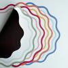 PU Leather Decorative Placemat Flower Shape Printed Dining Table Plate Mat  for Kitchen