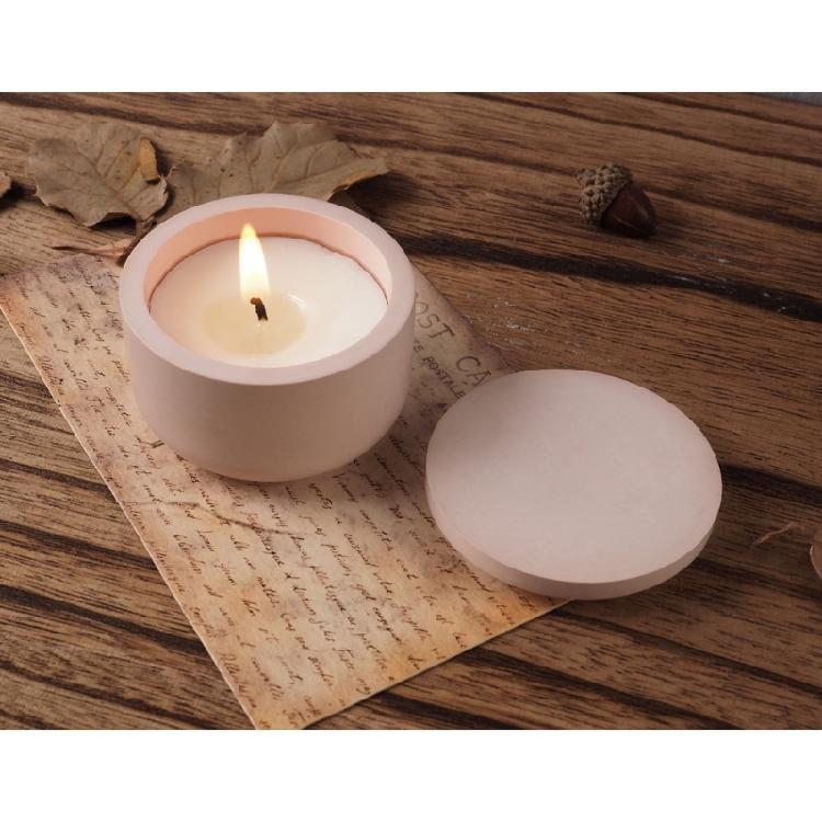Silicone Mold for DIY Cement Cup with Crystal Effect Trendy Plaster Candle Cup