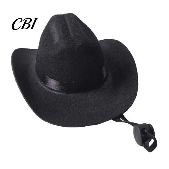 Outdoor Pet Accessory Cowboy Hat, Western Costume Retro Mini Adjustable Headwear Hat for Dogs Cats Halloween Party Cosplay Funny Photo Props
