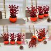 Persimmon Decorative Red Plant Foam Fruit Flowerpots For Gifts Housewarming