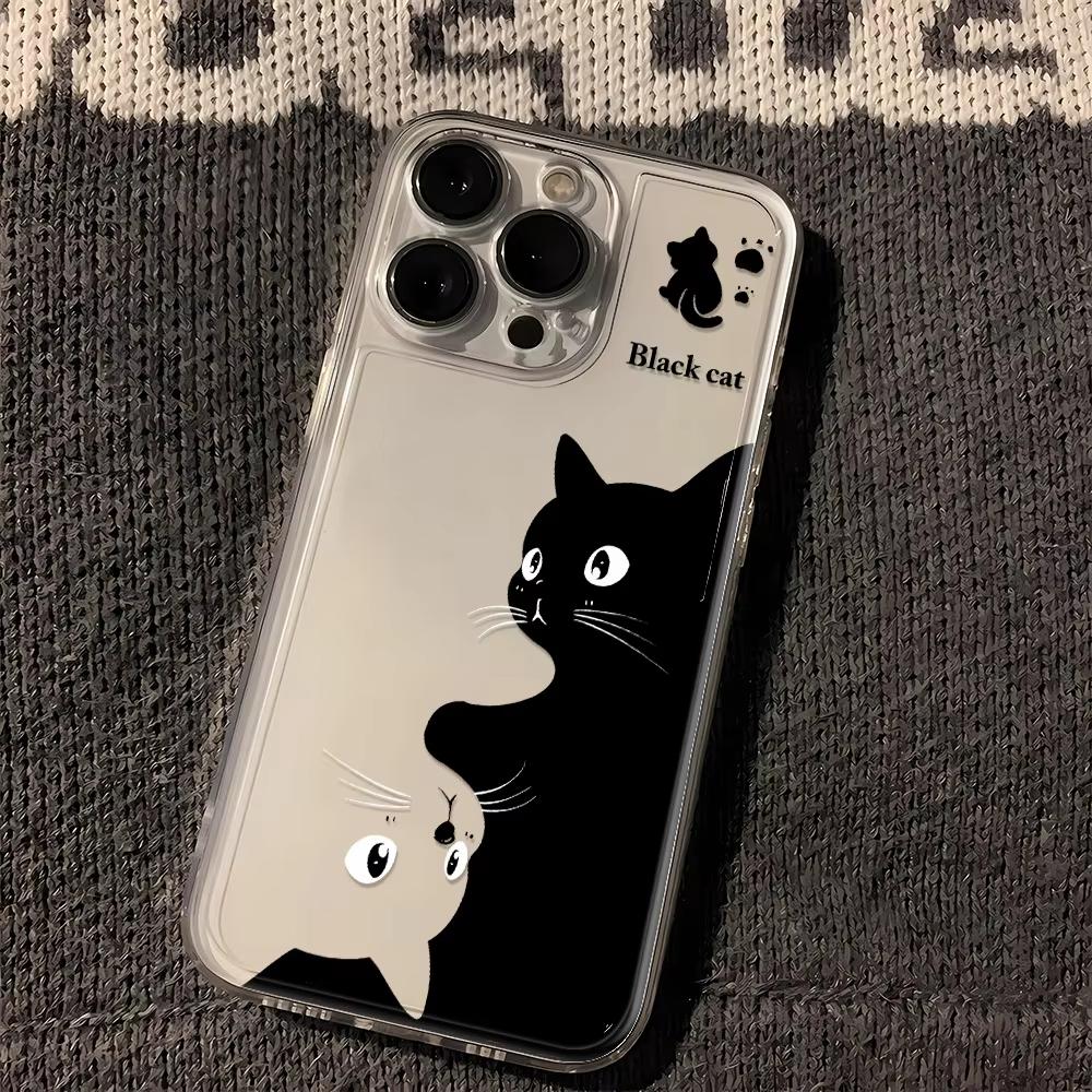 

Cartoon Animal Cute Cat Clear Phone Case For Xiaomi Mi Poco X6Pro X6 X7 X5 Pro Mi Poco F7 Pro F6 F5 Silicone Cover Poco X7 5G чистий
